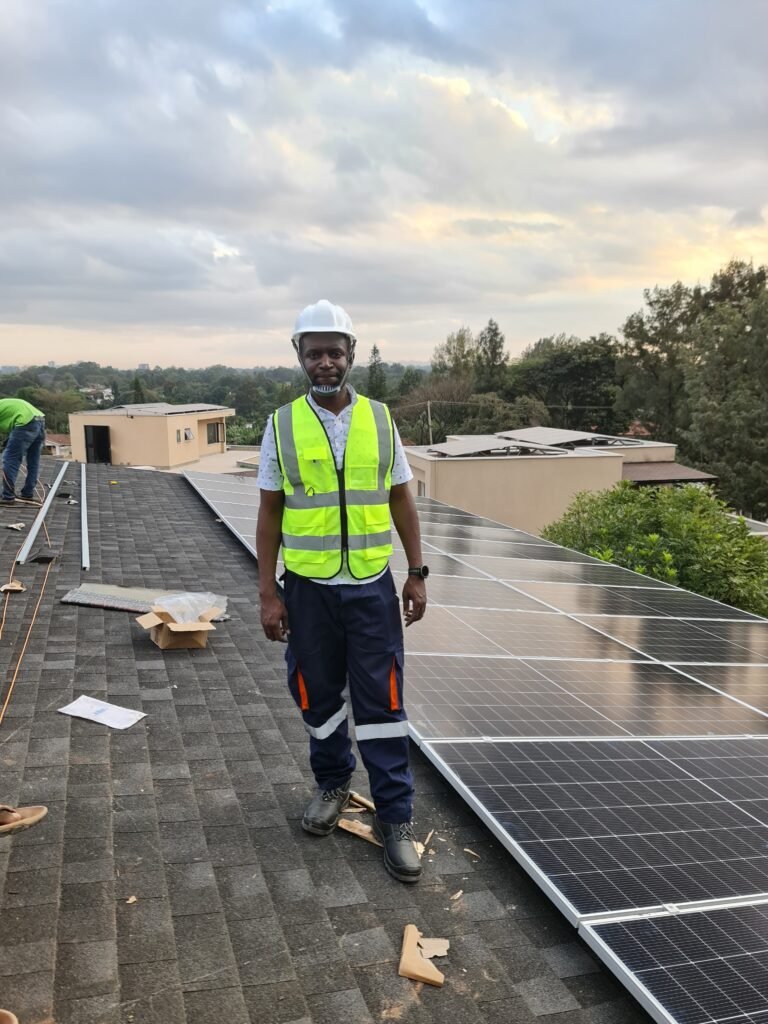 Panels for a 30Kwh system for a home in Nairobi Kenya