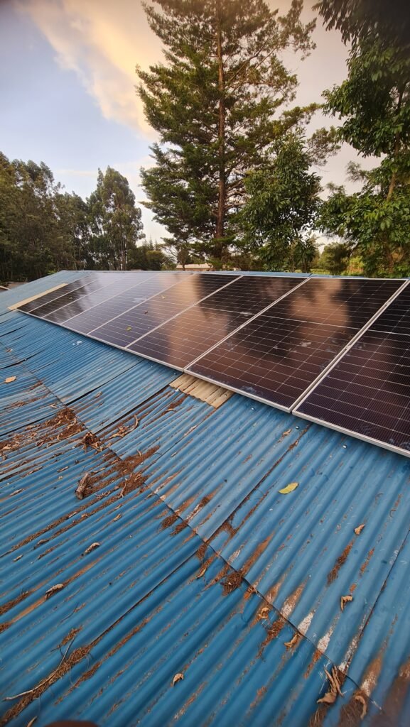 8 X 620W N type bifacial Jinko panels installed on a site in Kenya